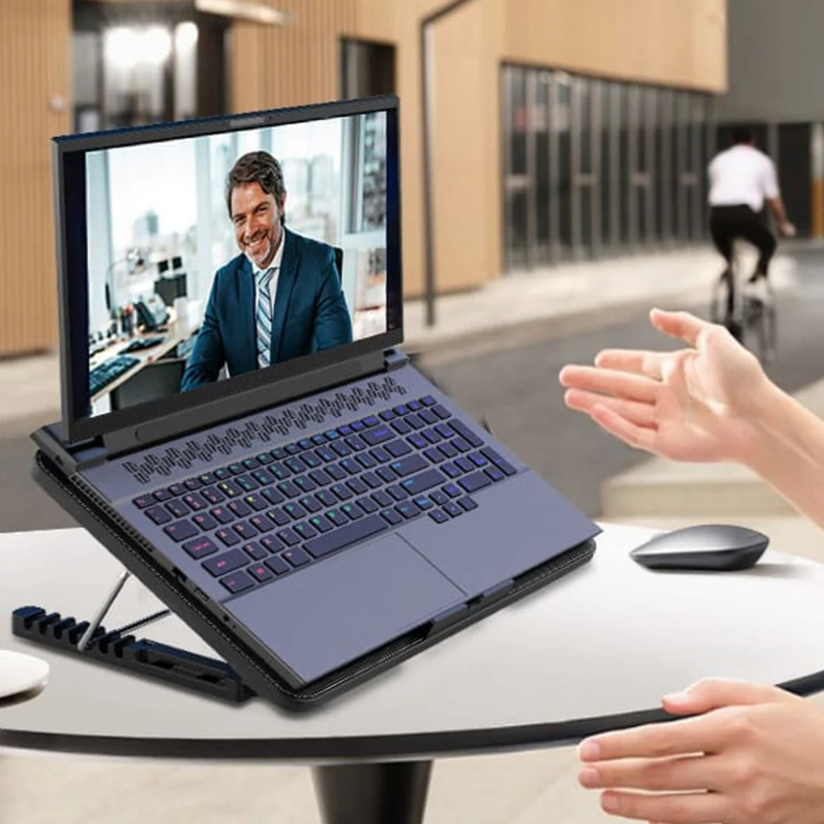 Laptop Stand - Cooling Pad With Phone Stand
