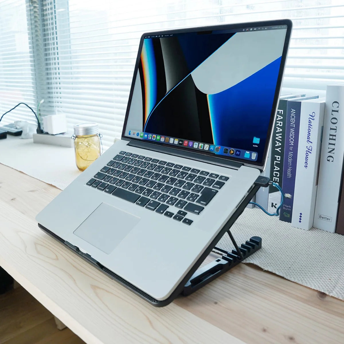Laptop Stand - Cooling Pad With Phone Stand