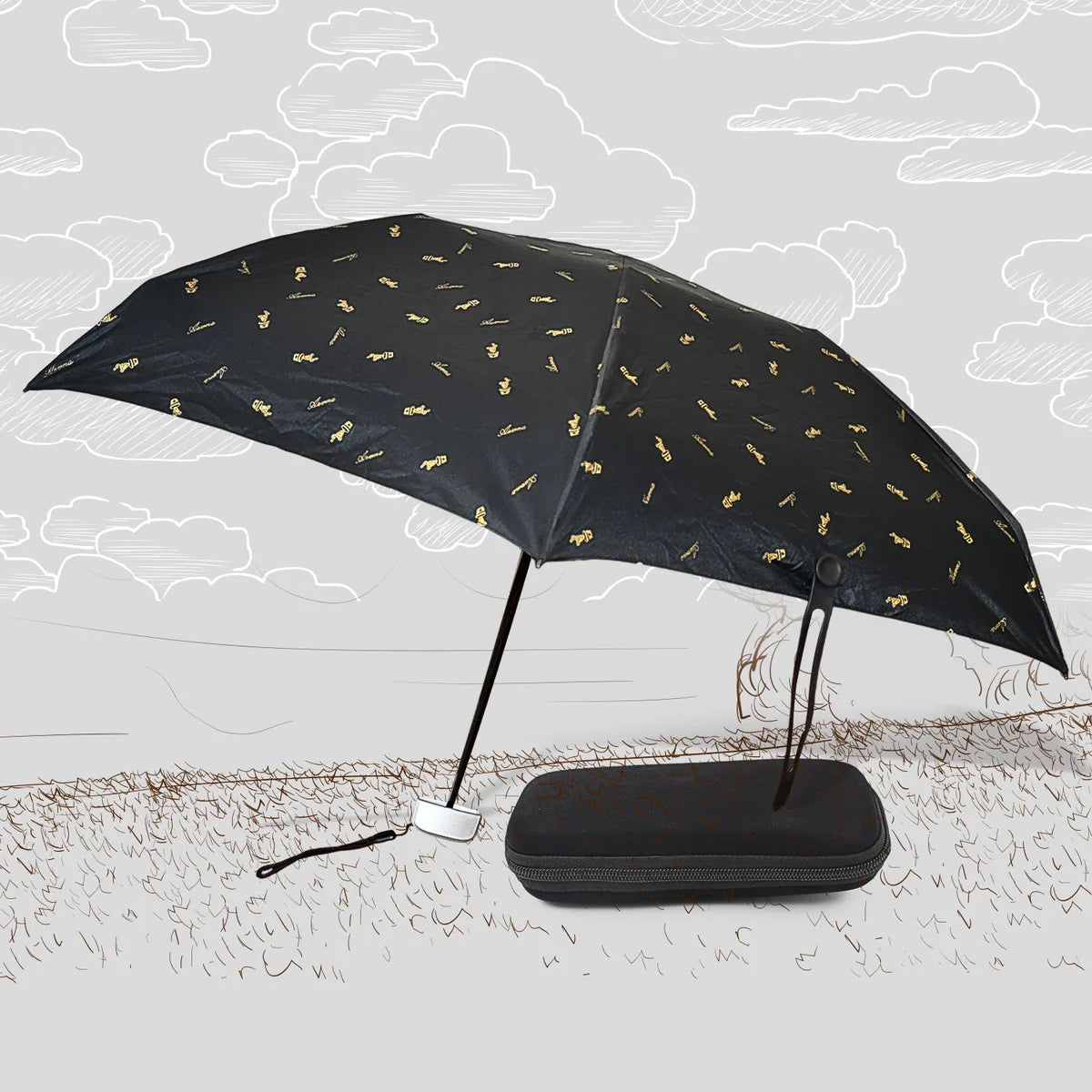 3-Fold Umbrella – Sun Protection, UV Shield (1 Pc / With Zip Case)
